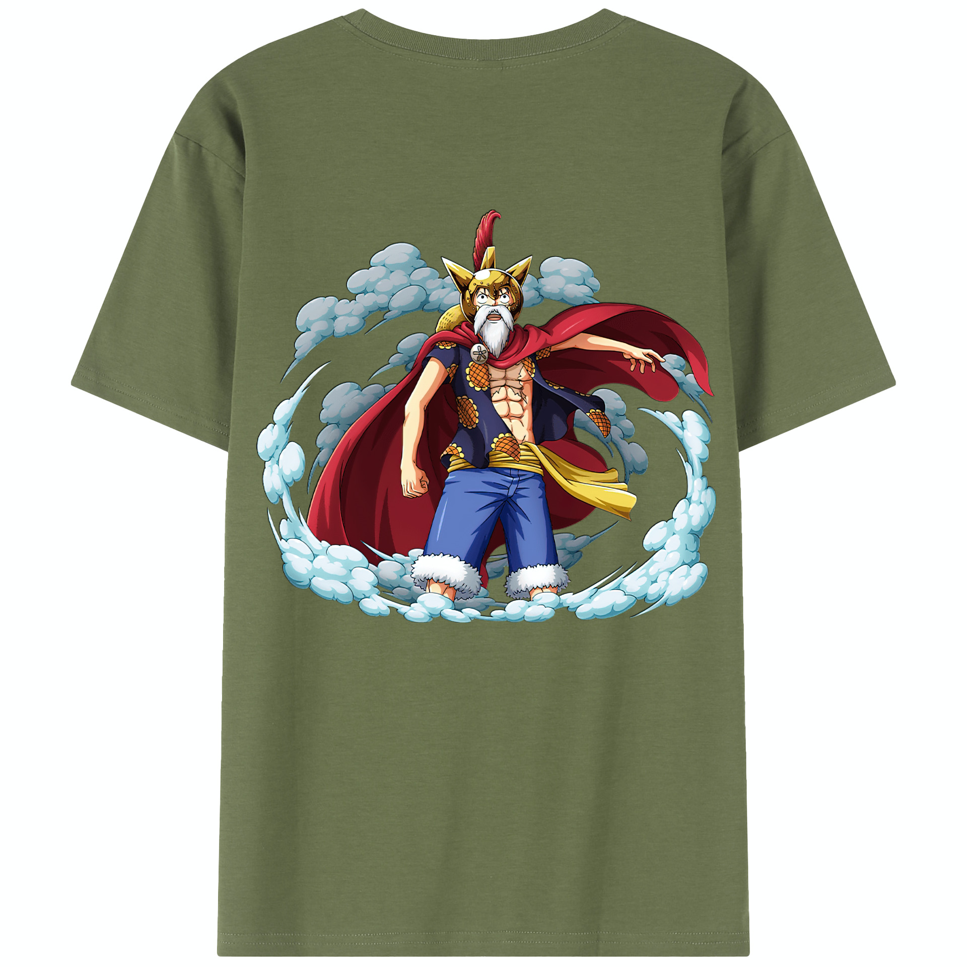 ワンピース モンキー・D・ルフィ ONE PIECE Monkey D. Luffy 綿100％半袖Tシャツ（背面プリント）